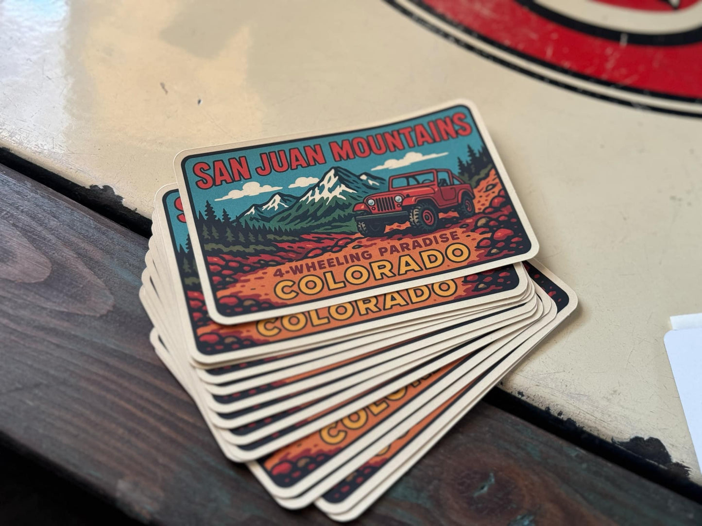 Vintage San Juan Mountains 4 Wheeling Sticker